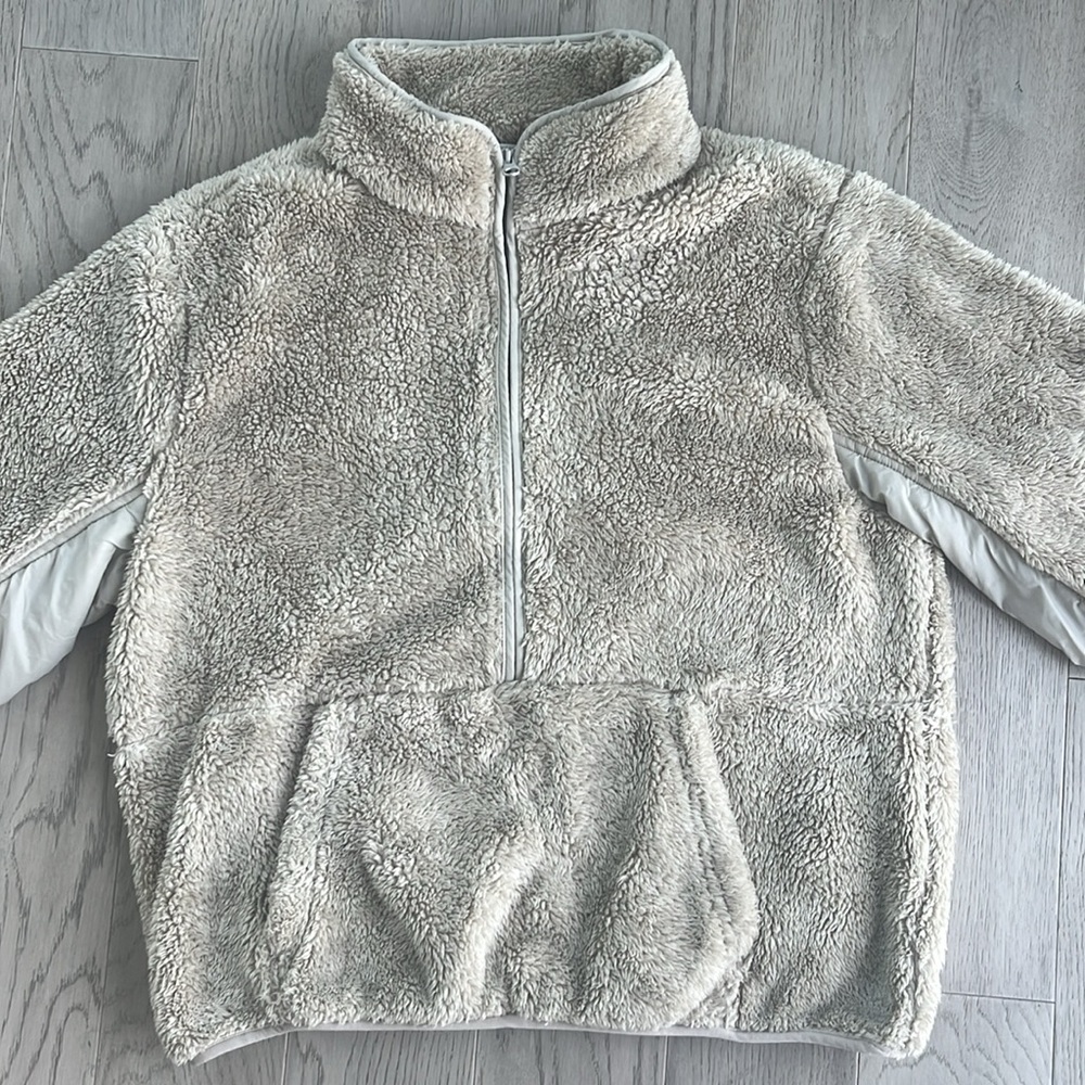 Dylan Los Angeles Cozy Sherpa Fleece Pullover 1/2 Zip Medium